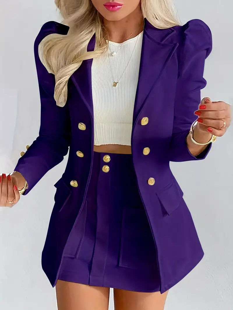 Diana | Luxe Blazer & Skirt Set