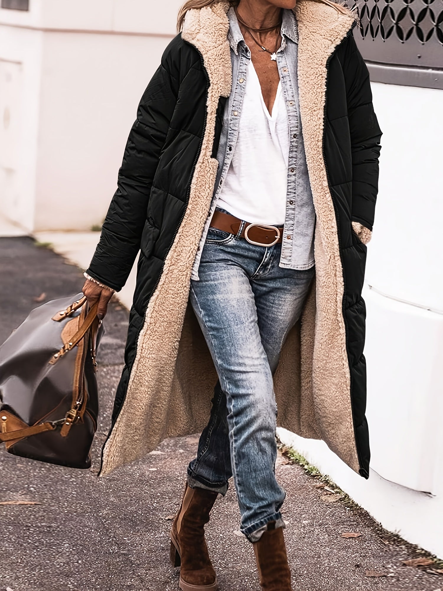 Knee Length Winter Coat | Padded Winter Coat | Bellagio Moda