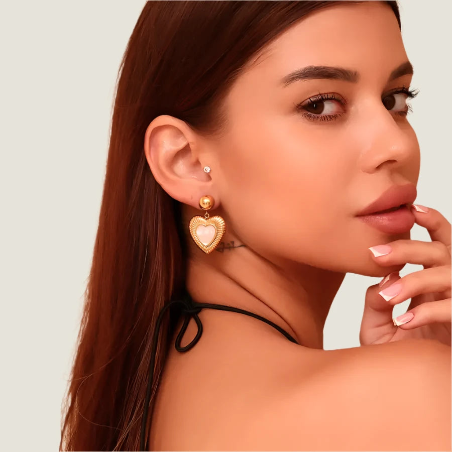 Heart Hoop Earrings | Amour Royale Earrings | Bellagio Moda