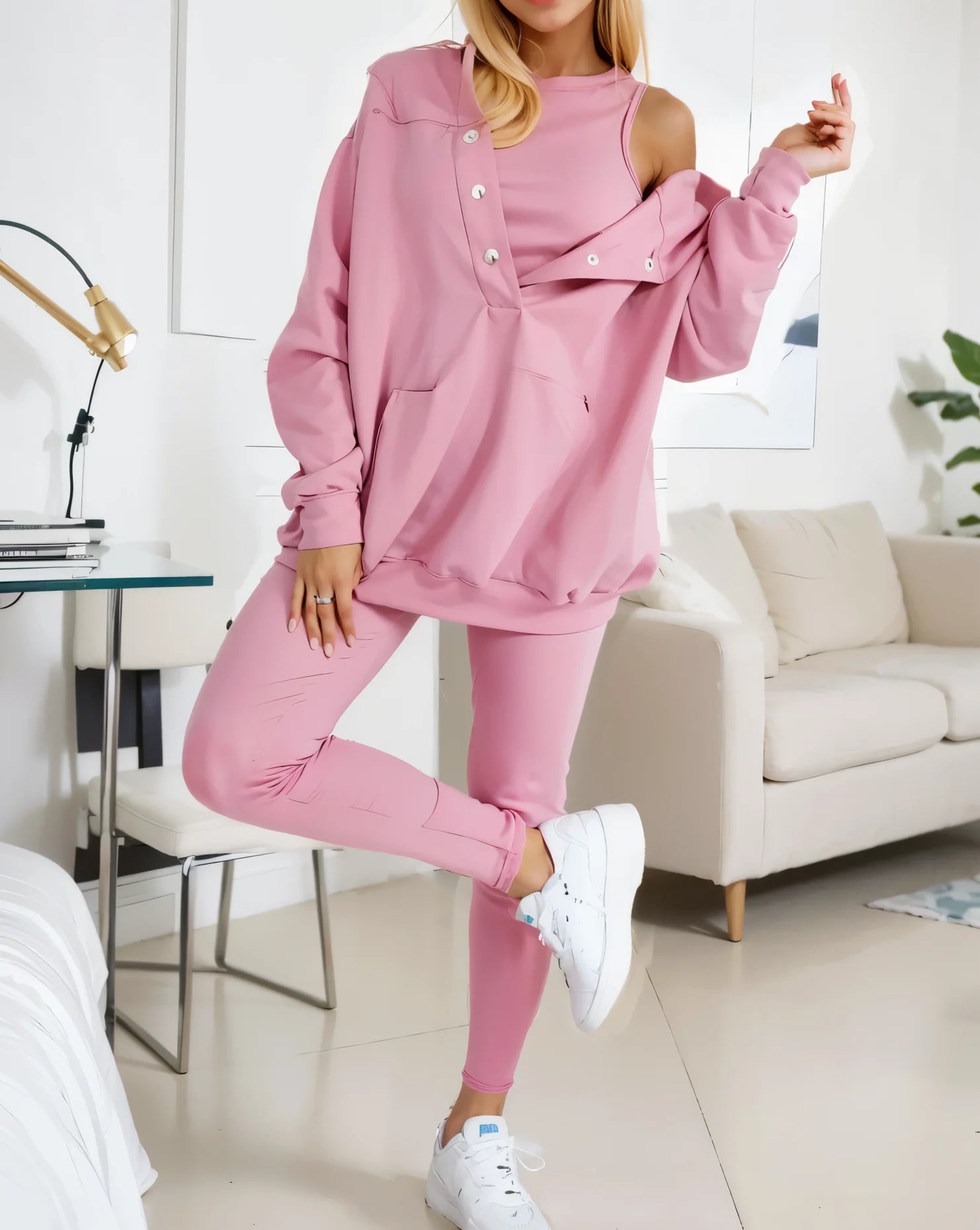 Oversized Pullover Hoodie | Oversized Snap Fit Hoodie | Bellagio Moda