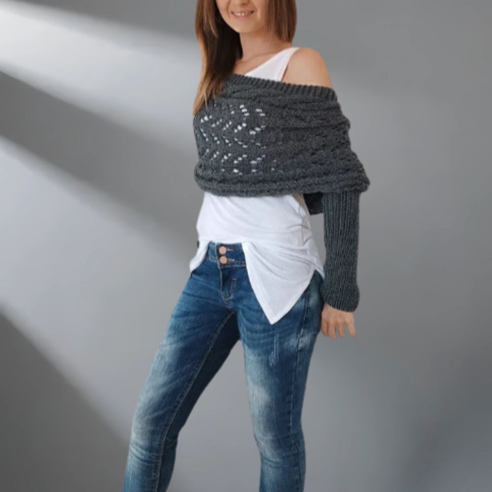 Bibi - Comfortable knitted women's scarf