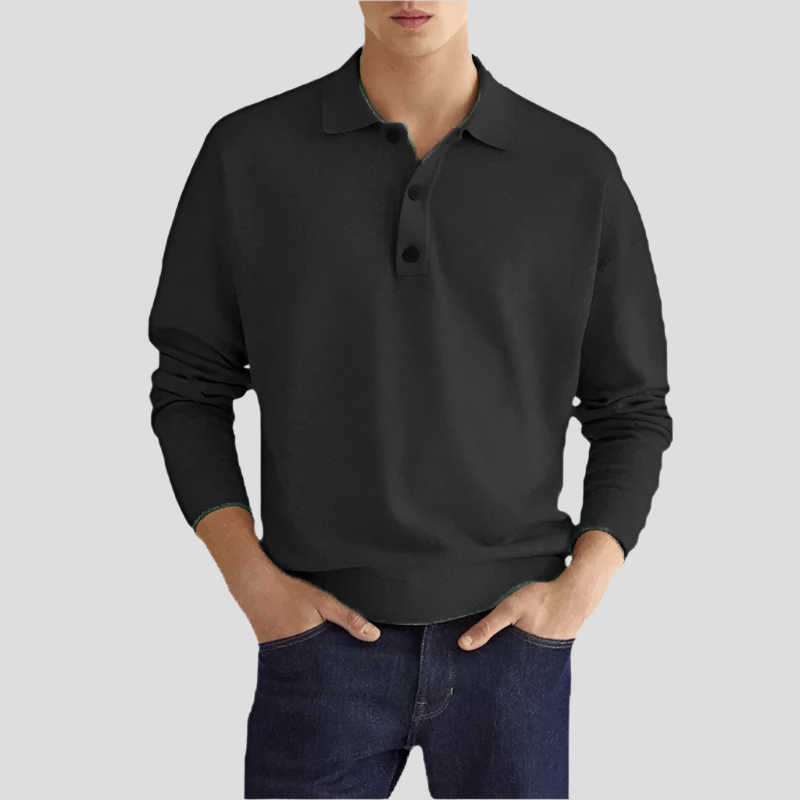 Edge long sleeve polo