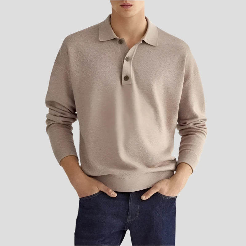 Edge long sleeve polo