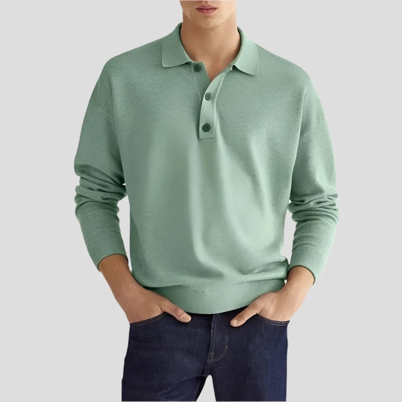 Edge long sleeve polo