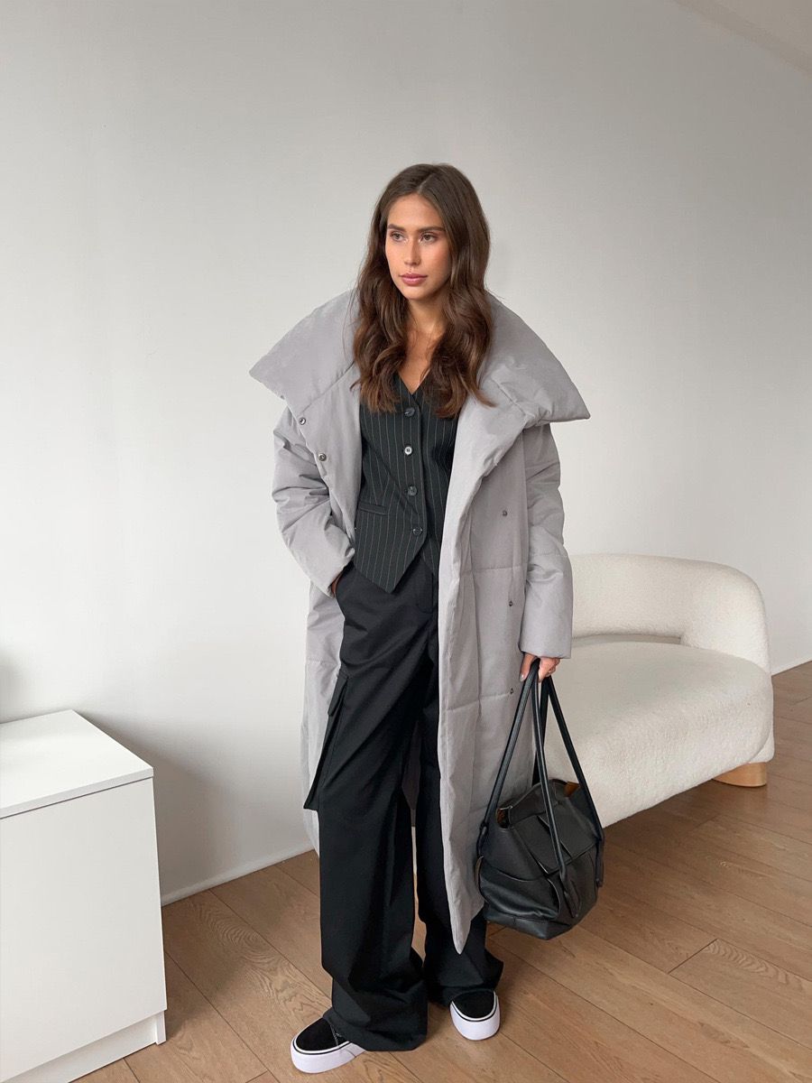 Women's Long Coats | Elegant Quilted Coat | Bellagio Moda