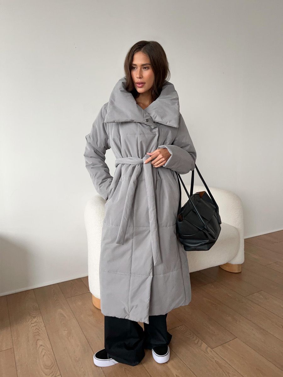 Women's Long Coats | Elegant Quilted Coat | Bellagio Moda