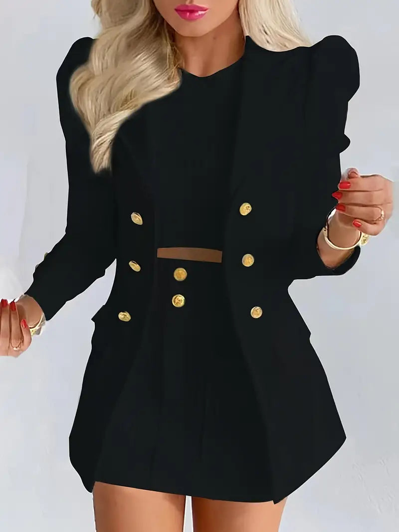 Diana | Luxe Blazer & Skirt Set