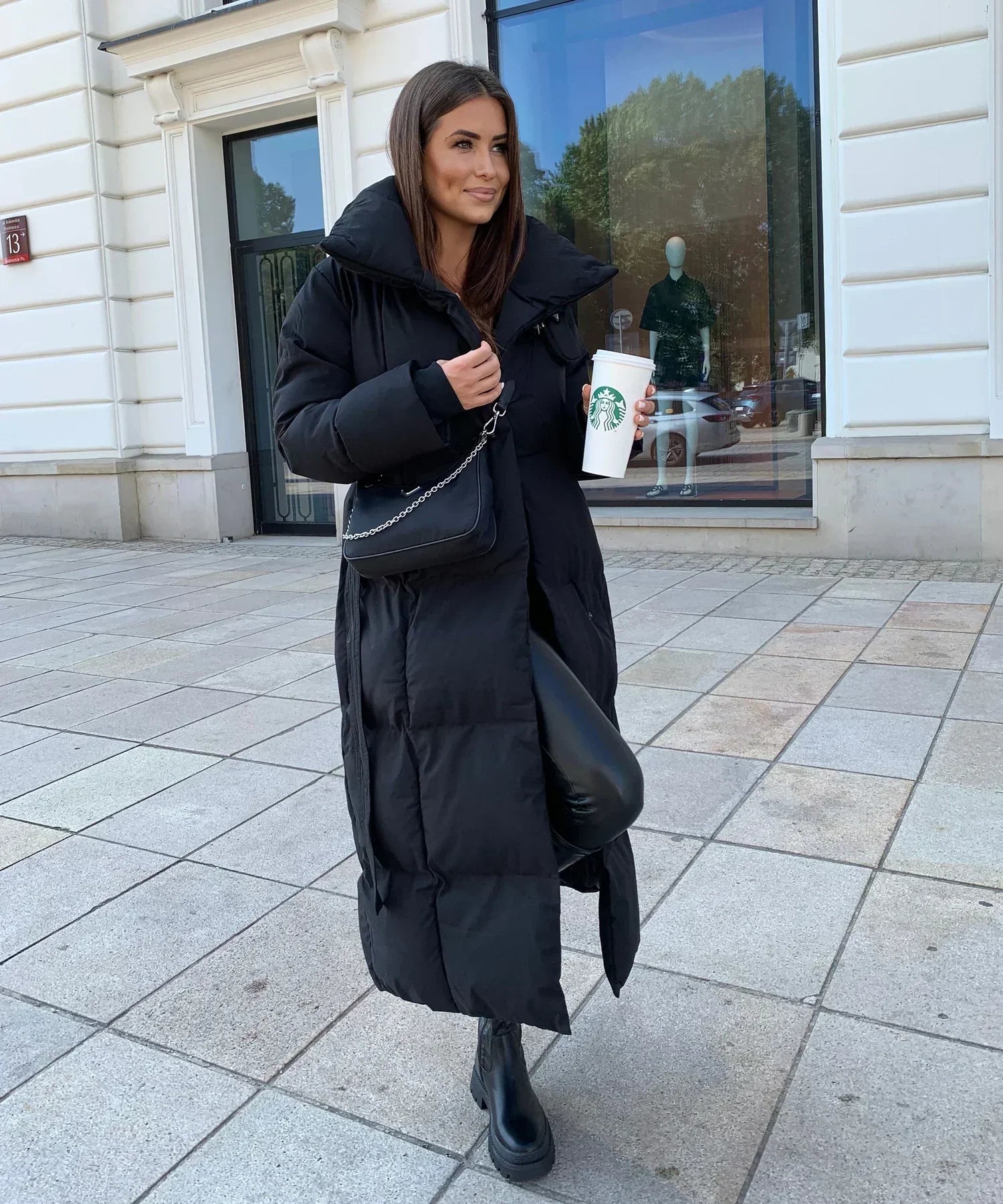 Women's Long Coats | Elegant Quilted Coat | Bellagio Moda