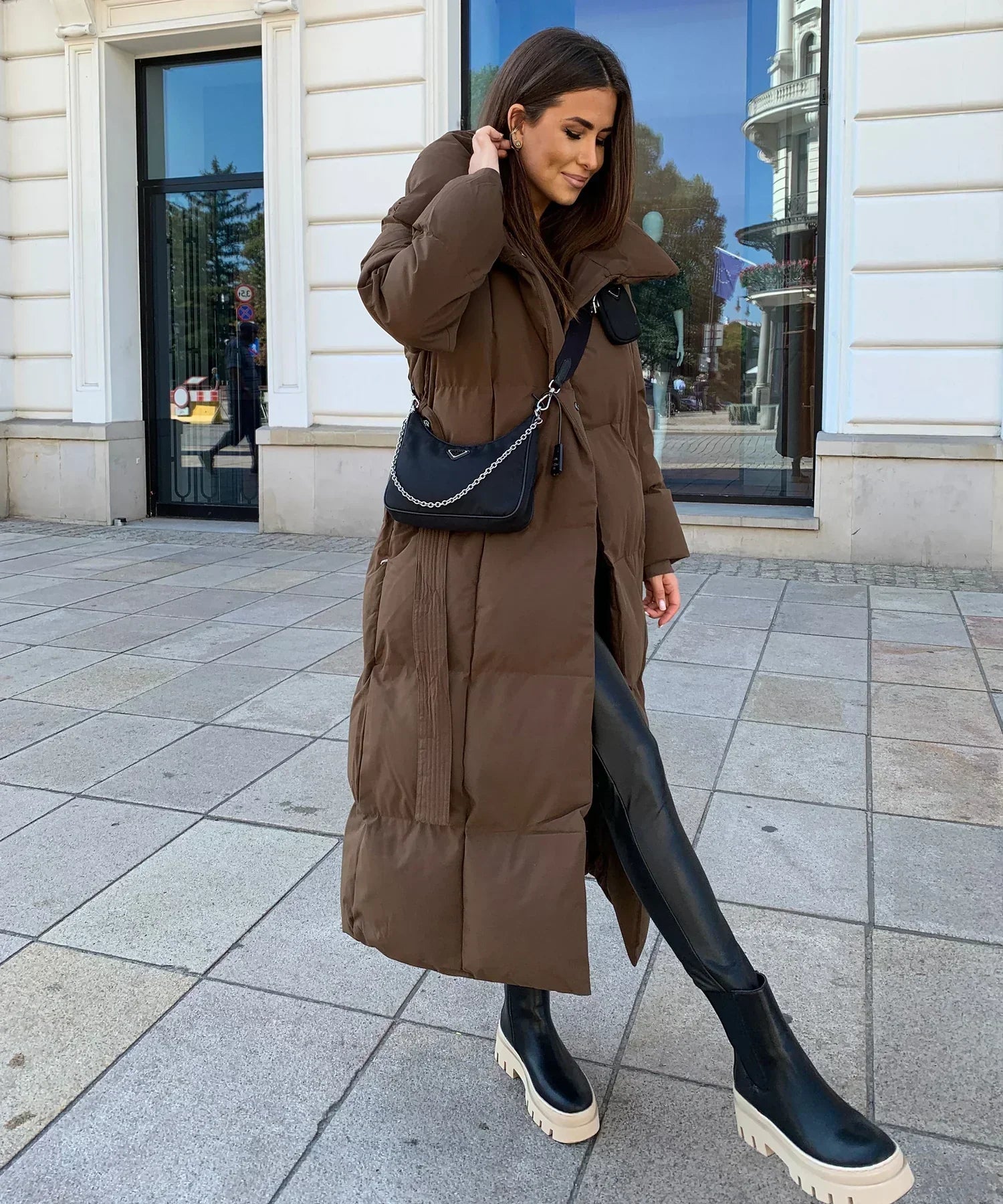 Women's Long Coats | Elegant Quilted Coat | Bellagio Moda