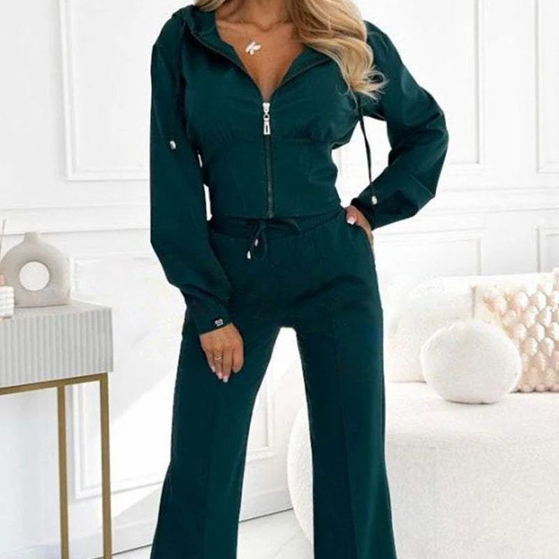 Women's Hooded Tracksuit | 2 Piece Hooded Tracksuit | Bellagio Moda