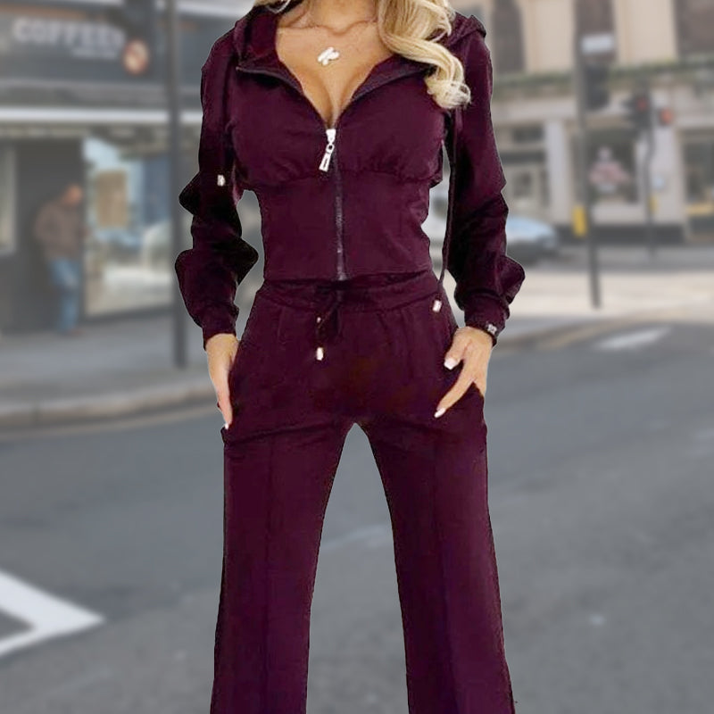 Women's Hooded Tracksuit | 2 Piece Hooded Tracksuit | Bellagio Moda